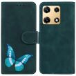 Чехол-книжка Deexe Butterfly Pattern для Infinix Note 30 Pro - Green (331913G)