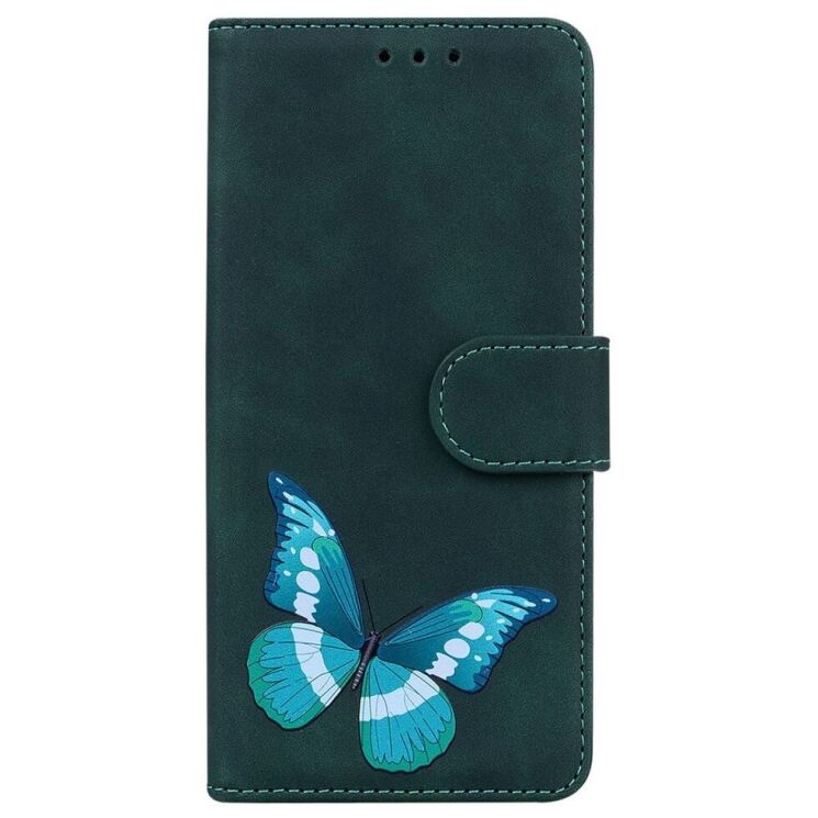 Чехол-книжка Deexe Butterfly Pattern для Infinix Note 30 Pro - Green: фото 4 из 8
