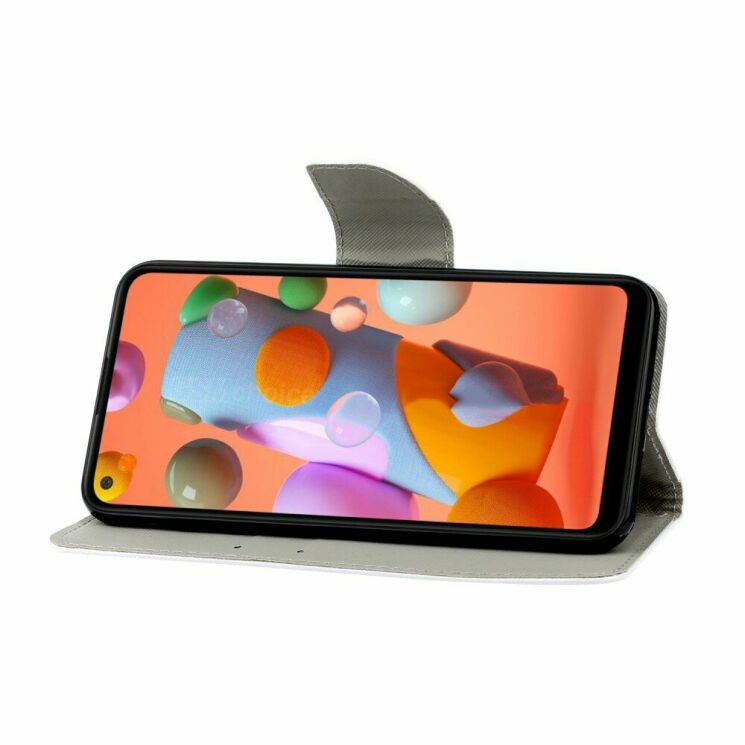Чехол-книжка Deexe Color Wallet для Samsung Galaxy M11 (M115) - White Flowers: фото 3 из 7