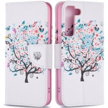 Чехол-книжка Deexe Color Wallet для Samsung Galaxy S22 (S901) - Flower Tree: фото 1 из 8