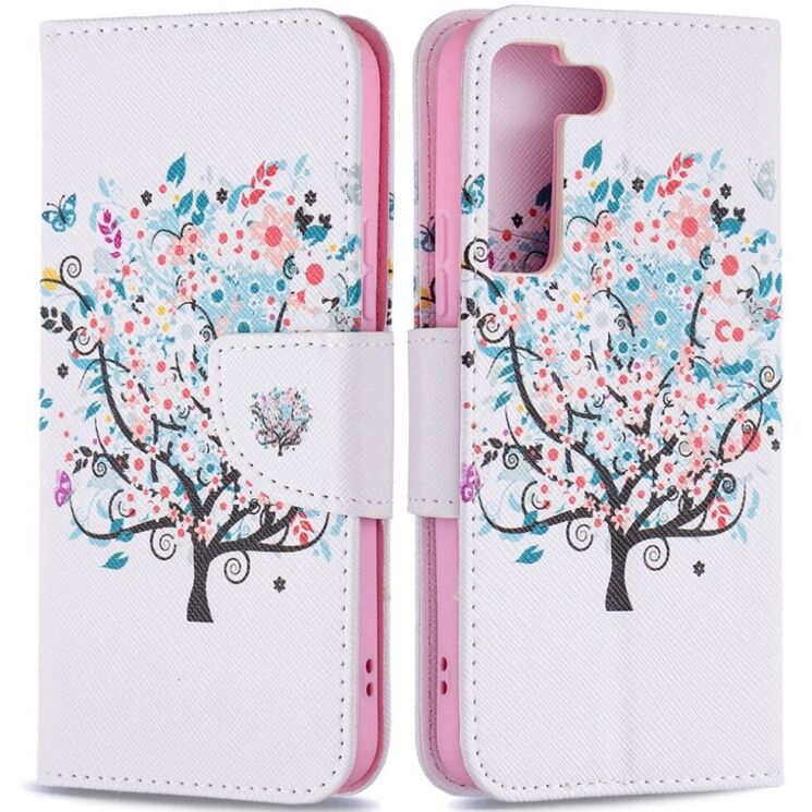 Чехол-книжка Deexe Color Wallet для Samsung Galaxy S22 (S901) - Flower Tree: фото 1 из 8