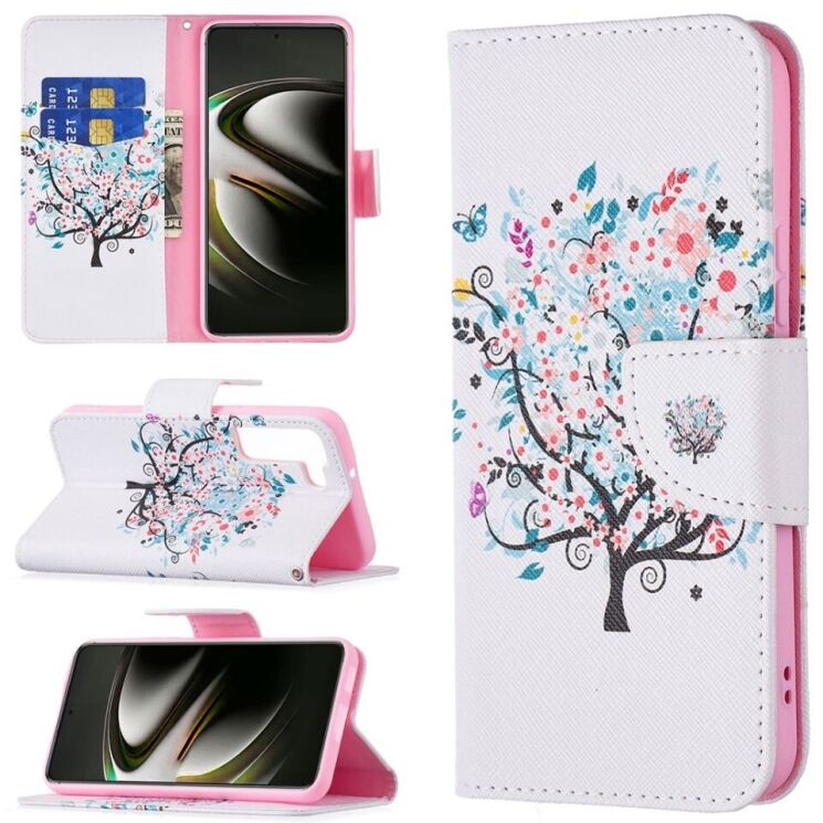 Чехол-книжка Deexe Color Wallet для Samsung Galaxy S22 (S901) - Flower Tree: фото 6 из 8
