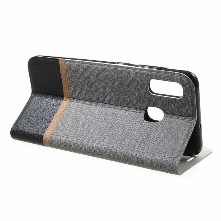 Чохол-книжка Deexe Lines Texture для Samsung Galaxy A20 (A205) / A30 (A305) - Grey: фото 4 з 7
