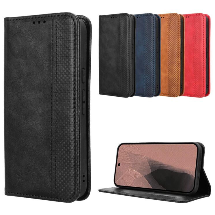 Чохол-книжка Deexe Retro Style для Google Pixel 11 / 11 Pro - Red: фото 9 з 19