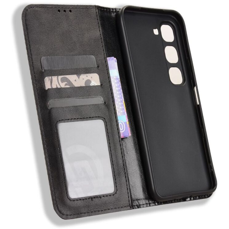 Чохол-книжка Deexe Retro Style для Infinix Hot 70 Pro - Black (331103B) Чохол-книжка Deexe Retro Style для Infinix Hot 70 Pro - Black: фото 4 з 18