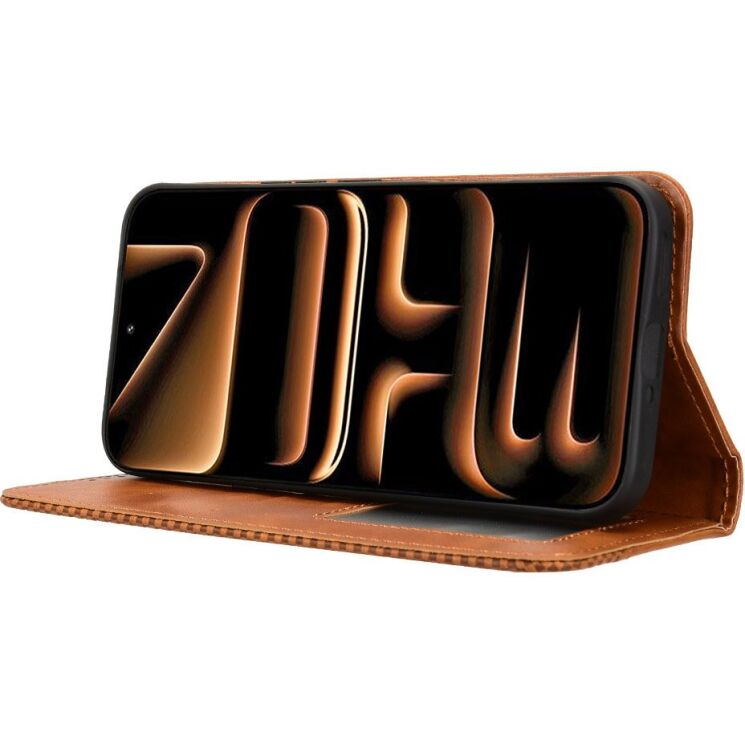 Чохол-книжка Deexe Retro Style для Infinix Note 60 / 60 Pro - Brown (409302Z) Чохол-книжка Deexe Retro Style для Infinix Note 60 / 60 Pro - Brown: фото 5 з 18