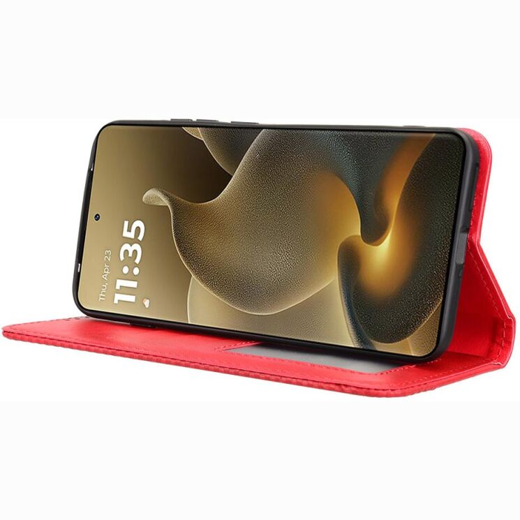 Чохол-книжка Deexe Retro Style для Motorola Edge 70 Pro - Red (412004R) Чохол-книжка Deexe Retro Style для Motorola Edge 70 Pro - Red: фото 7 з 19