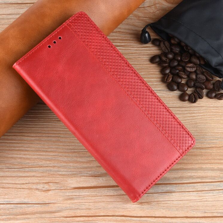 Чехол-книжка Deexe Retro Style для ZTE Nubia Red Magic 11 Air - Red (423104R) Чехол-книжка Deexe Retro Style для ZTE Nubia Red Magic 11 Air - Red: фото 3 из 19