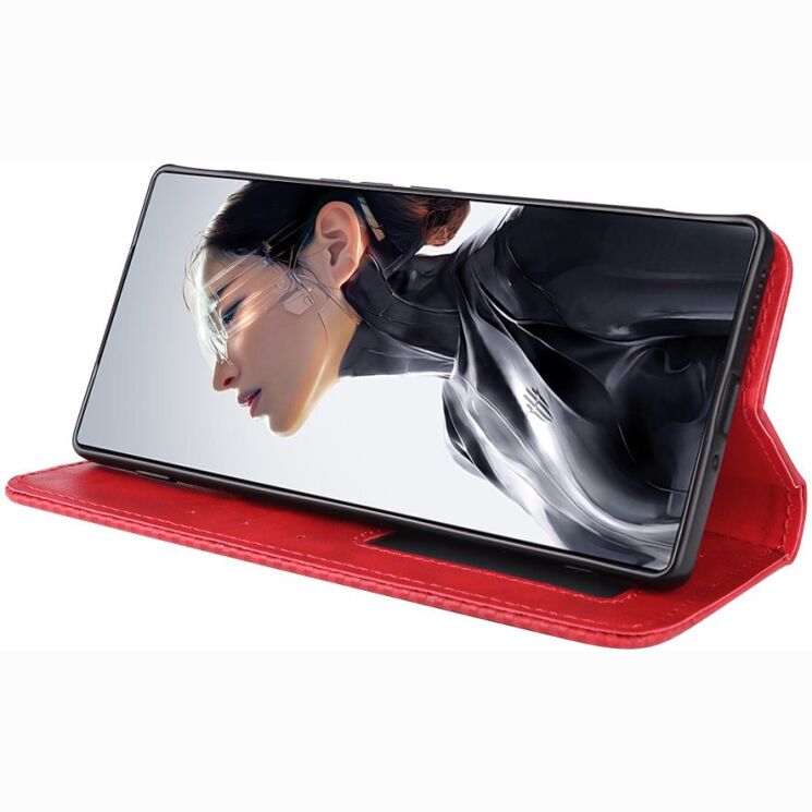 Чехол-книжка Deexe Retro Style для ZTE Nubia Red Magic 11 Air - Red (423104R) Чехол-книжка Deexe Retro Style для ZTE Nubia Red Magic 11 Air - Red: фото 7 из 19