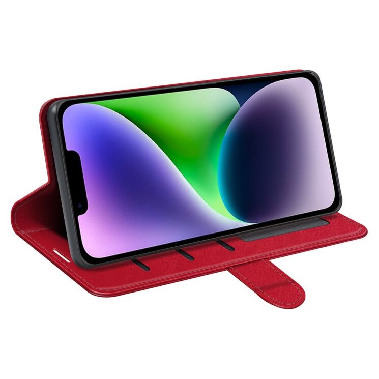 Чехол-книжка Deexe Wallet Style для Apple iPhone 15 - Red: фото 3 из 9