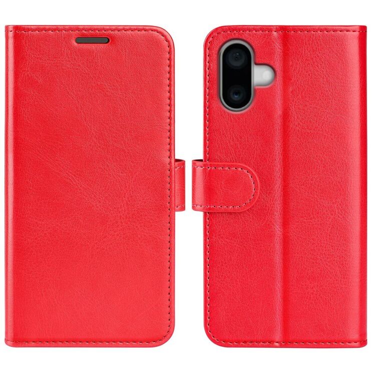 Чехол-книжка Deexe Wallet Style для Apple iPhone 16 Plus - Red: фото 1 из 6