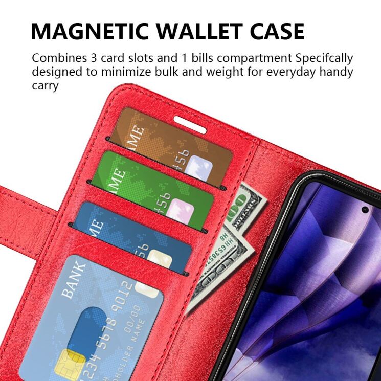 Чехол-книжка Deexe Wallet Style для HMD Skyline - Red: фото 6 из 8