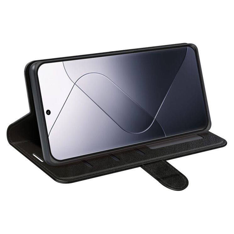 Чехол-книжка Deexe Wallet Style для Xiaomi 14 Pro - Black: фото 3 из 8