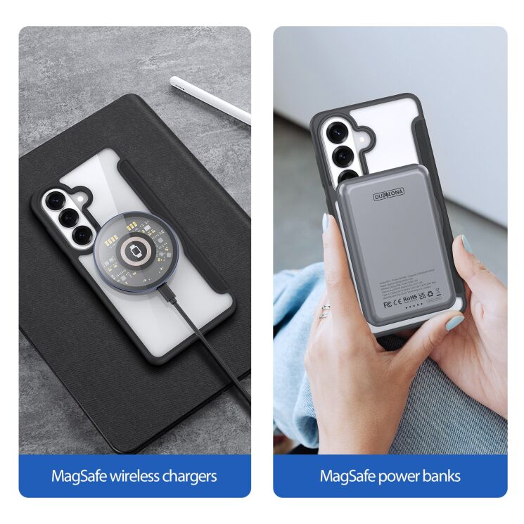 Чехол-книжка DUX DUCIS Skin X Pro Magnetic для Samsung Galaxy S26 - Black: фото 5 из 13