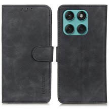 Чехол-книжка KHAZNEH Retro Wallet для Motorola Edge 60 / Edge 60 Pro / Edge 60 Fusion - Black: фото 1 из 8