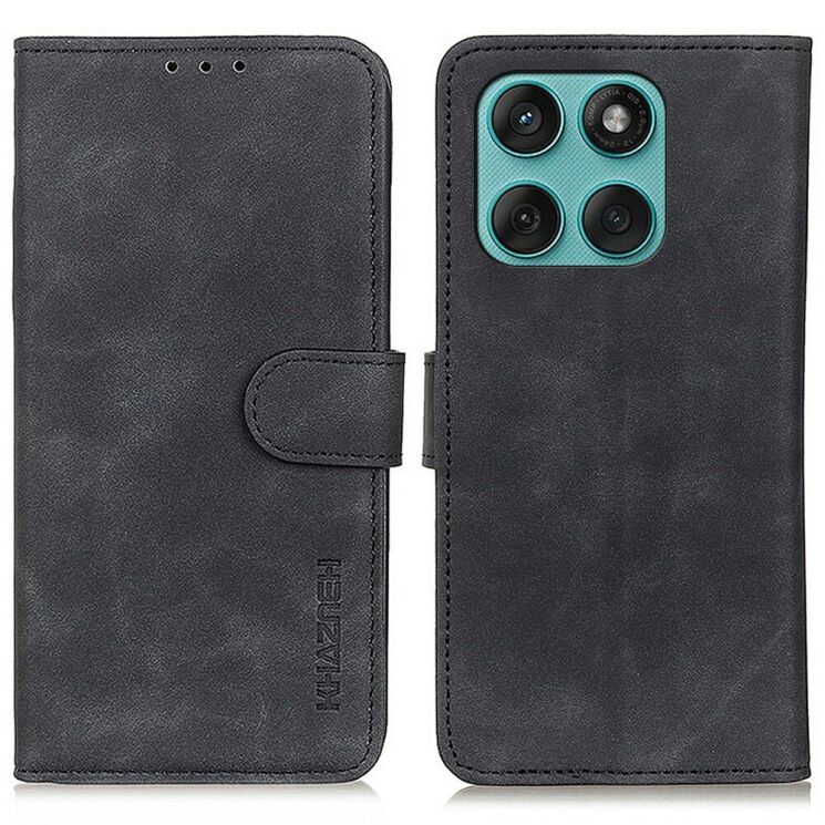 Чехол-книжка KHAZNEH Retro Wallet для Motorola Edge 60 / Edge 60 Pro / Edge 60 Fusion - Black: фото 1 из 8