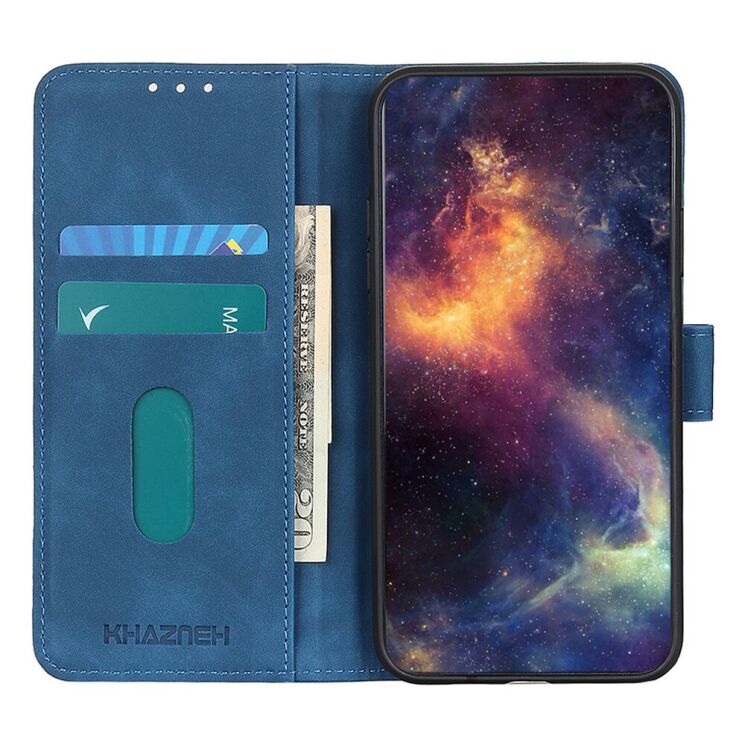Чехол-книжка KHAZNEH Retro Wallet для Motorola Moto G56 - Blue: фото 3 из 7