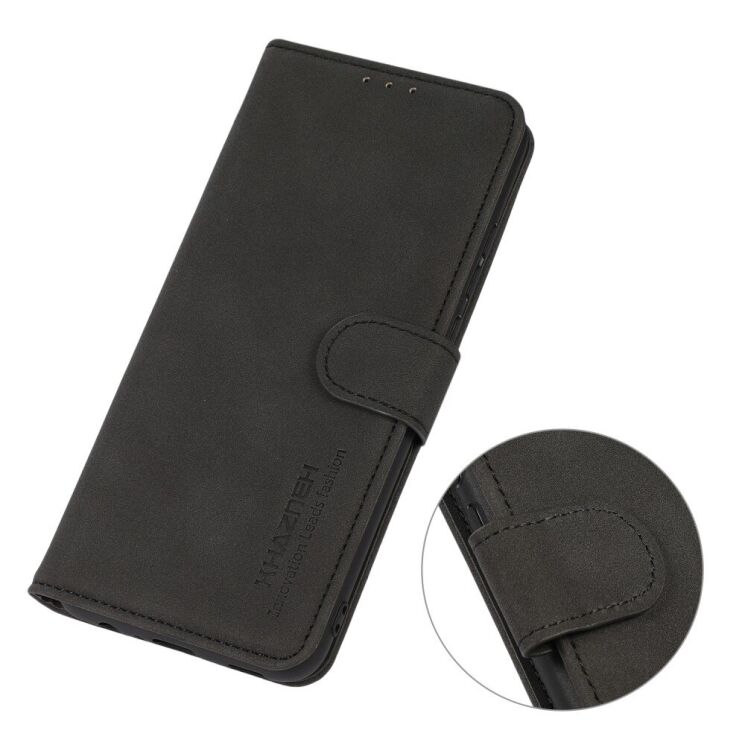 Чохол-книжка KHAZNEH Retro Style для Samsung Galaxy S21 FE (G990) - Black: фото 8 з 9