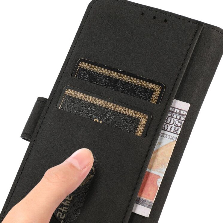 Чохол-книжка KHAZNEH Retro Style для Samsung Galaxy S21 FE (G990) - Black: фото 7 з 9