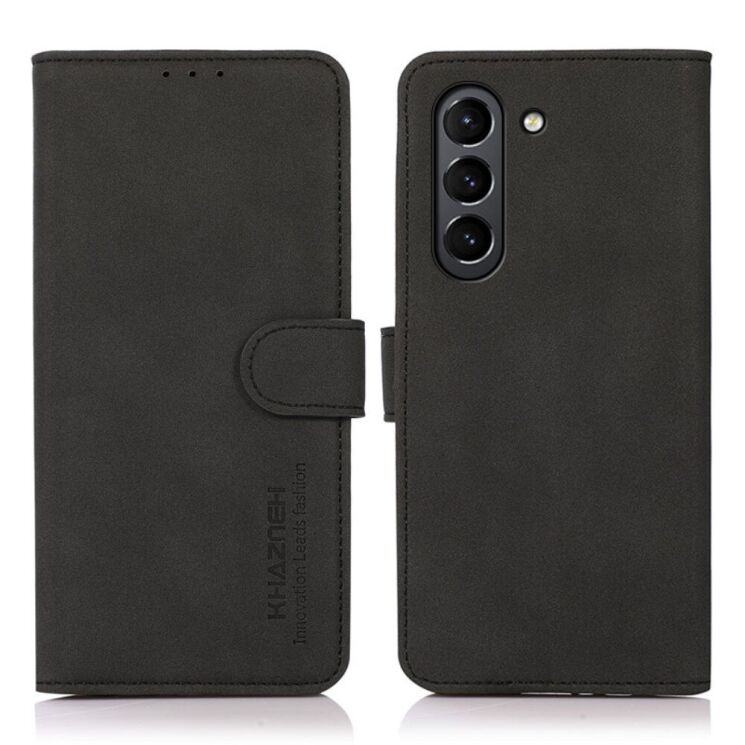 Чохол-книжка KHAZNEH Retro Style для Samsung Galaxy S21 FE (G990) - Black: фото 2 з 9
