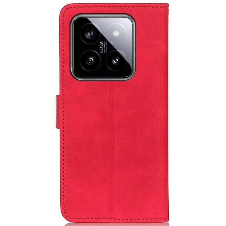 Чехол-книжка KHAZNEH Retro Wallet для Xiaomi 14 Pro - Red: фото 5 из 9