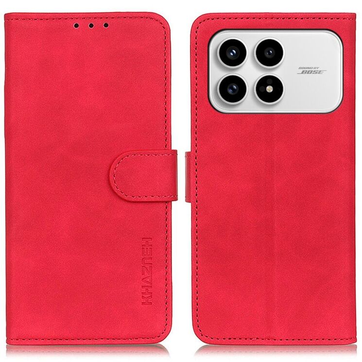 Чохол-книжка KHAZNEH Retro Wallet для Xiaomi Poco F8 Pro - Red: фото 1 з 8