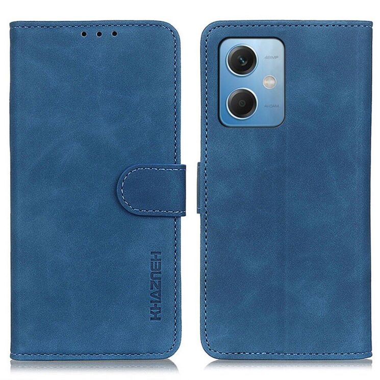 Чехол-книжка KHAZNEH Retro Wallet для Xiaomi Redmi Note 12 5G / Poco X5 - Blue: фото 1 из 9