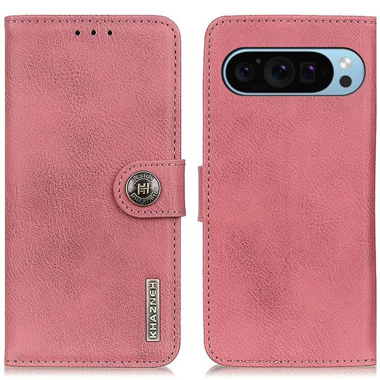 Чохол-книжка KHAZNEH Wallet Cover для Google Pixel 9 / 9 Pro - Pink: фото 1 з 8