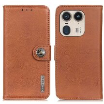 Чехол-книжка KHAZNEH Wallet Cover для Motorola Edge 50 Ultra - Brown: фото 1 из 8