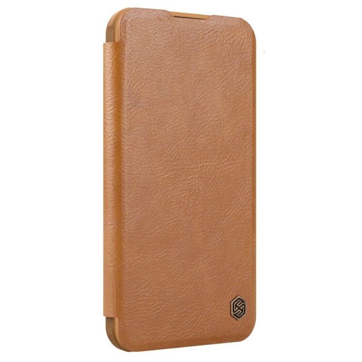 Чехол-книжка NILLKIN Qin Prop Leather Case для Apple iPhone 16 - Brown: фото 3 из 17