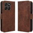 Чохол-книжка з кишеньками Deexe Wallet Stand для Motorola Moto G77 - Brown (406812Z)