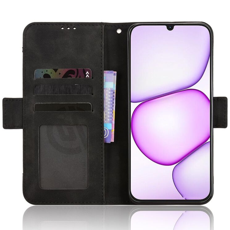 Чохол-книжка з кишеньками Deexe Wallet Stand для Realme C100i - Black: фото 5 з 15