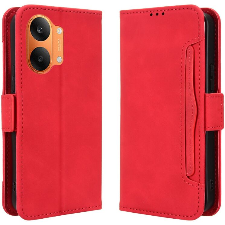 Чохол-книжка з кишеньками Deexe Wallet Stand для Xiaomi Poco X8 Pro Max - Red (408903R) Чохол-книжка з кишеньками Deexe Wallet Stand для Xiaomi Poco X8 Pro Max - Red: фото 1 з 17