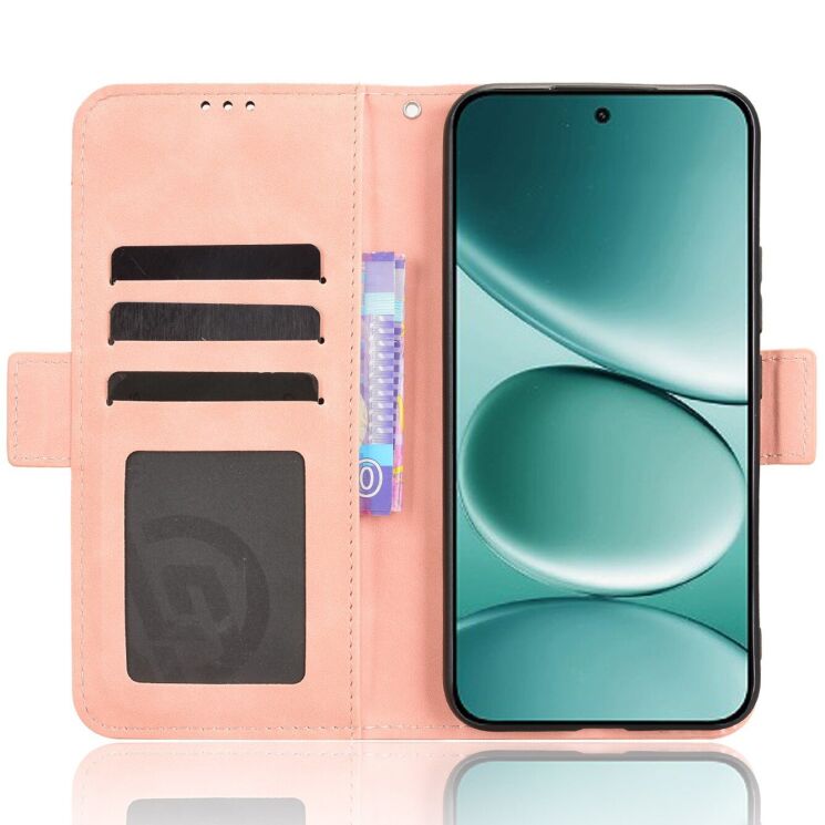 Чохол-книжка з кишеньками Deexe Wallet Stand для Xiaomi Redmi Note 15 Pro 5G - Pink: фото 5 з 17