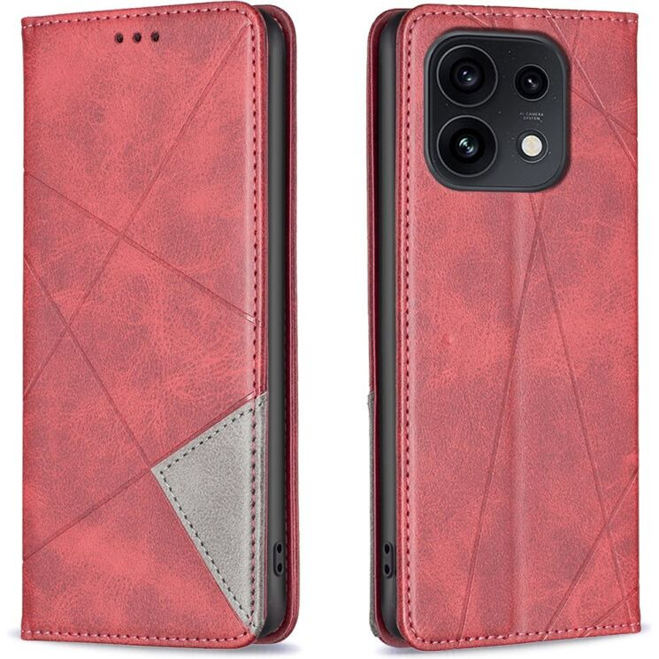 Чехол-книжка с карманами UniCase Geometric Pattern для OPPO Reno 16 / 16 Pro - Red (413212R) Чехол-книжка с карманами UniCase Geometric Pattern для OPPO Reno 16 / 16 Pro - Red: фото 1 из 10