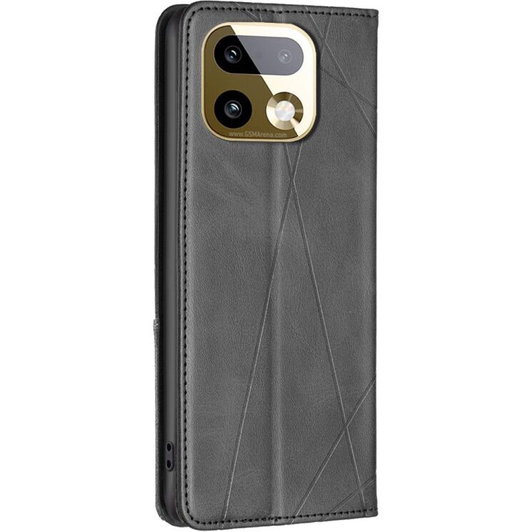 Чехол-книжка с карманами UniCase Geometric Pattern для Realme 16 Pro - Black: фото 3 из 12