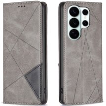 Чехол-книжка с карманами UniCase Geometric Pattern для Samsung Galaxy S26 Ultra - Grey: фото 1 из 10