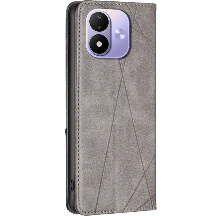 Чехол-книжка с карманами UniCase Geometric Pattern для Xiaomi Redmi Note 17 Pro - Grey (429504H) Чехол-книжка с карманами UniCase Geometric Pattern для Xiaomi Redmi Note 17 Pro - Grey: фото 3 из 9