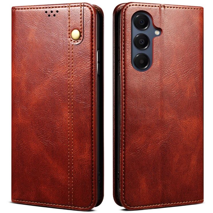 Чехол-книжка с карманами UniCase Leather Wallet для Samsung Galaxy S26 Plus (S947) - Brown: фото 1 из 8