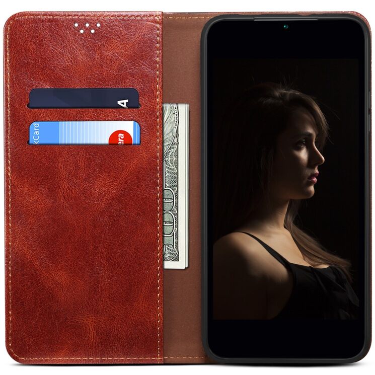 Чехол-книжка с карманами UniCase Leather Wallet для Samsung Galaxy S26 Plus (S947) - Brown: фото 2 из 8