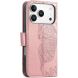 Чохол-книжка з малюнком UniCase Butterfly Pattern для iPhone 18 Pro / 17 Pro - Rose Gold (423624RG). Фото 6 з 9