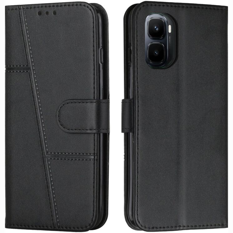 Чохол-книжка з застібкою UniCase Jet Cover для Infinix GT 50 Pro - Black: фото 1 з 10