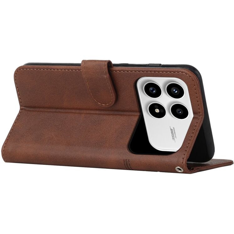 Чехол-книжка с застежкой UniCase Jet Cover для Xiaomi Poco F8 Pro - Brown: фото 3 из 10