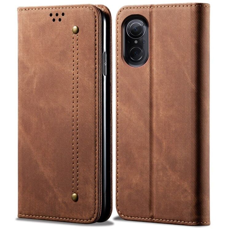 Чехол-книжка с кармашками UniCase Jeans Wallet для Huawei Nova 9 SE - Coffee: фото 1 из 6