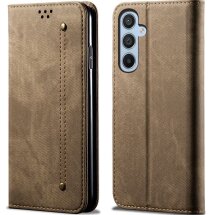 Чохол-книжка UniCase Jeans Wallet для Samsung Galaxy S24 FE (S721) - Khaki: фото 1 з 6