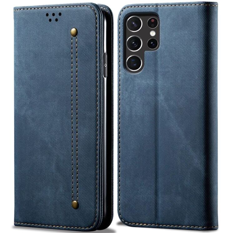 Чехол-книжка UniCase Jeans Wallet для Samsung Galaxy S25 Ultra (S938) - Blue: фото 1 из 6
