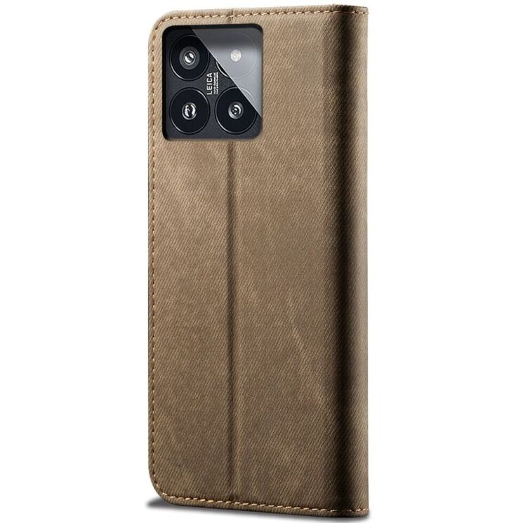 Чехол-книжка UniCase Jeans Wallet для Xiaomi 14 Pro - Khaki: фото 6 из 6