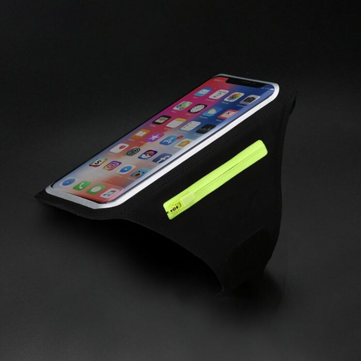 Чехол на руку Deexe Running Armband для смартфонов 6,7 дюйма - Grey: фото 8 из 8