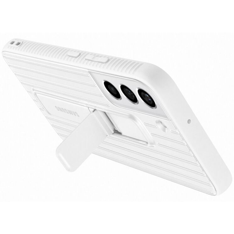 Чехол Protective Standing Cover для Samsung Galaxy S22 (S901) EF-RS901CWEGRU - White: фото 7 из 9