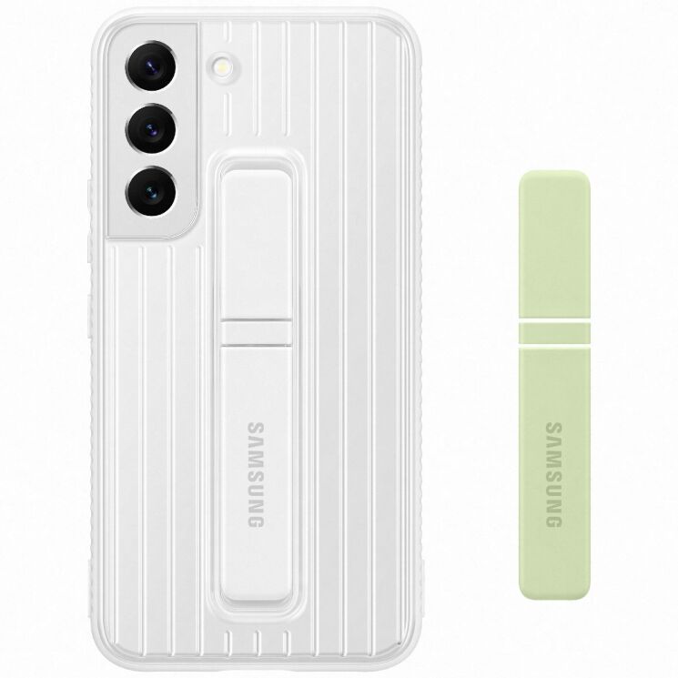 Чехол Protective Standing Cover для Samsung Galaxy S22 (S901) EF-RS901CWEGRU - White: фото 3 из 9